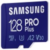 Samsung PRO PLUS microSD card 180MBs U3, V30, A2, with adapter 128GB