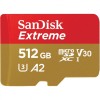 SanDisk Extreme microSDXC 190MBs UHSI U3 V30 with Adapter 512GB