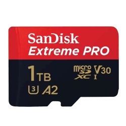 SanDisk Extreme PRO microSDXC 200MBs UHSI U3 V30 with Adapter 1TB