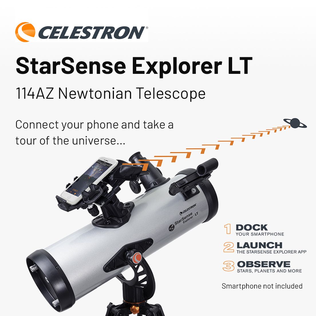 Celestron StarSense Explorer LT 114AZ Newtonian Reflector Telescope