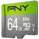 PNY Elite MicroSDXC Memory Card 100MBs Class 10 UHS-I U1 64GB