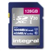 Integral High Speed SD Card 100MBs SDXC V30 UHS-I U3 128GB