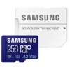 Samsung PRO PLUS microSD card with adapter 256GB