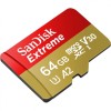 SanDisk Extreme Action Cam MicroSDXC 160MBs A2 U3 V30 Card with adapter 64GB