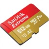 SanDisk Extreme microSDXC 190MBs UHSI U3 V30 with Adapter 512GB