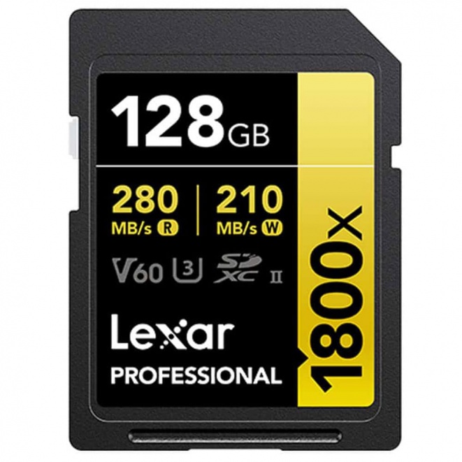 Lexar Professional 1800x SDXC UHS-II Card 128GB