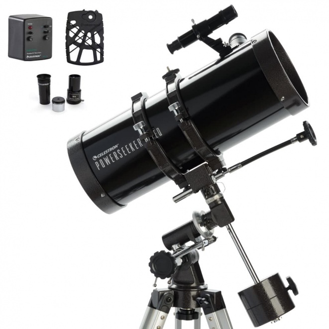 Celestron PowerSeeker 127EQ with Motor Drive and Phone Adapter