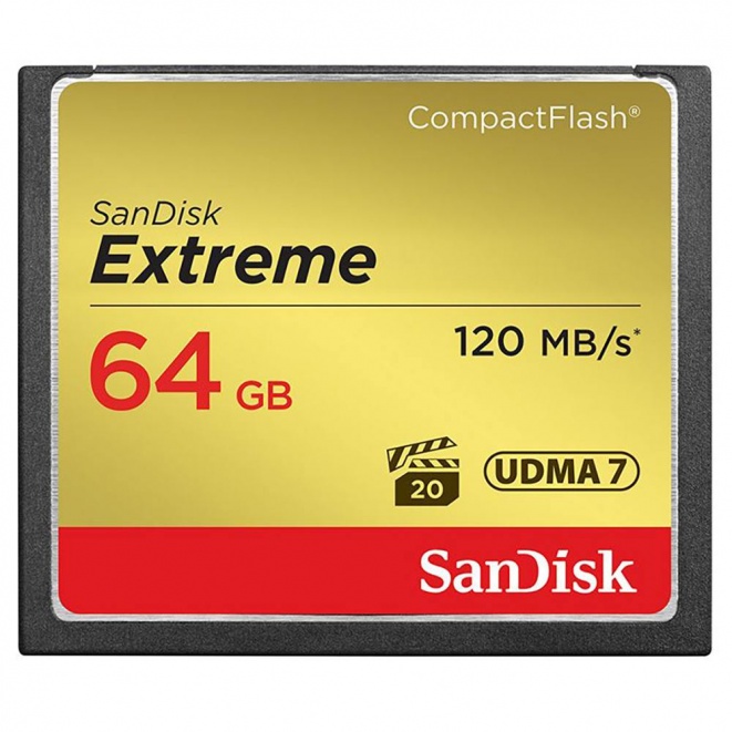 SanDisk Extreme 120MB sec 800x Compact Flash Card 64GB