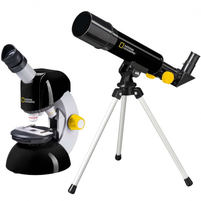 National Geographic 50/360 Refractor Telescope and 40x-640x Microscope Set