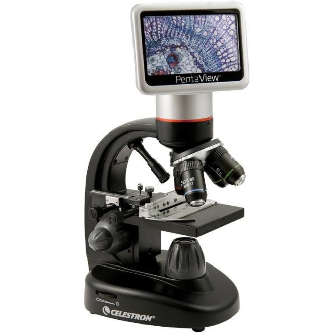 Celestron Deluxe 44302-C Microscope numérique portatif, Gris : Celestron