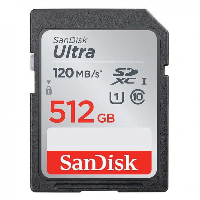 SanDisk Ultra SDXC Memory Card 120MBs Class 10 UHS-I - 512GB