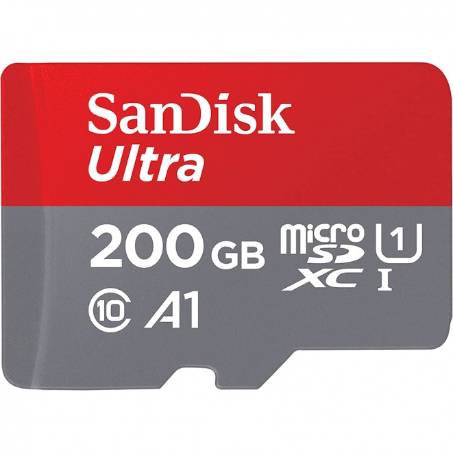 SanDisk Ultra MicroSDXC Card 120MBs Class 10 UHS-I with Adapter - 200GB
