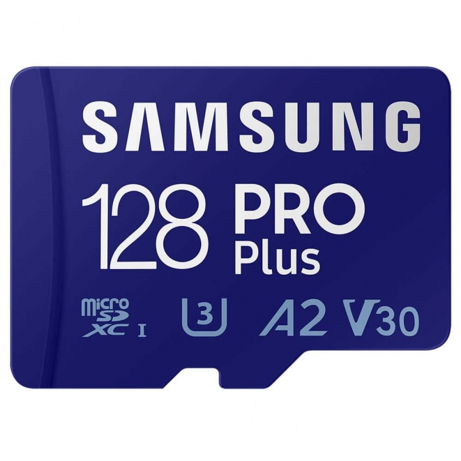 Samsung PRO PLUS microSD card with adapter 128GB