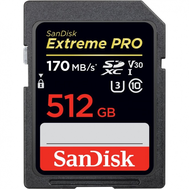 SanDisk Extreme PRO SDXC 170MB s UHSI Card 512GB