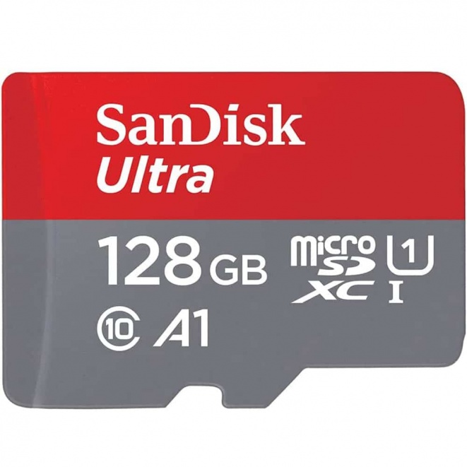SanDisk Ultra MicroSDXC Card 140MBs A1 Class 10 UHS-I with Adapter - 128GB