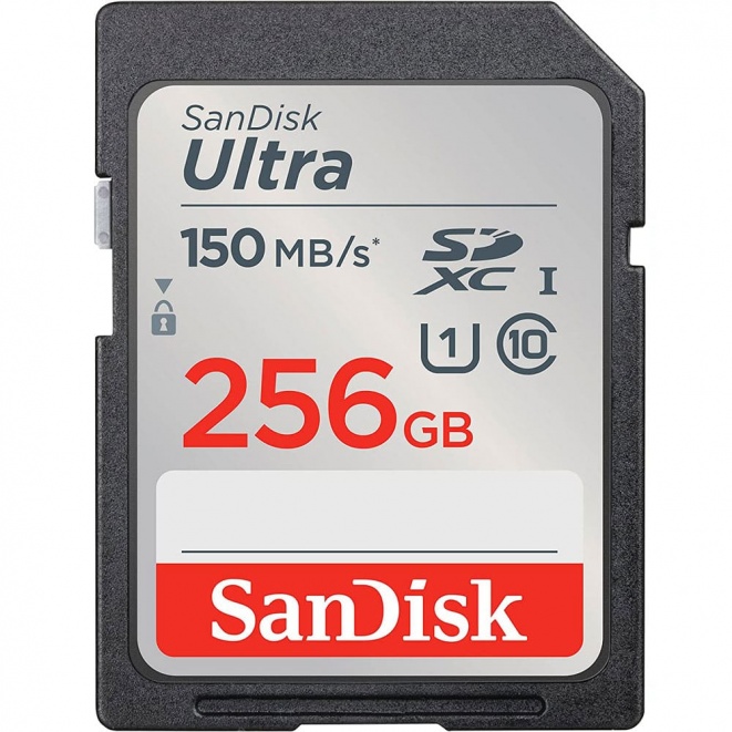 SanDisk Ultra SDXC Memory Card 150MB s UHSI Class 10 256GB
