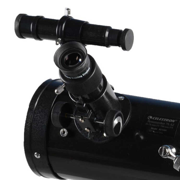 Mount and focuser detail on the PowerSeeker 76AZ