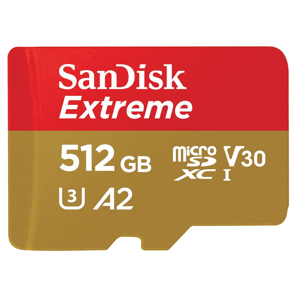 SanDisk Extreme MicroSDXC 160MBs UHSI Card with adapter 512GB