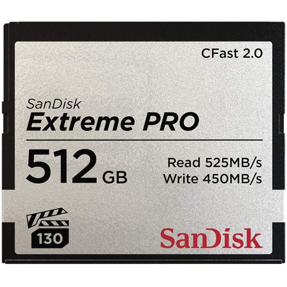 SanDisk Extreme PRO CFast 2.0 525MBs Memory Card 512GB