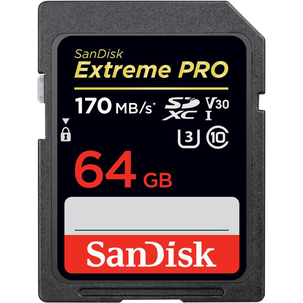 SanDisk Extreme PRO SDXC 170MB s UHSI Card 64GB cCH9809181720 619659169299