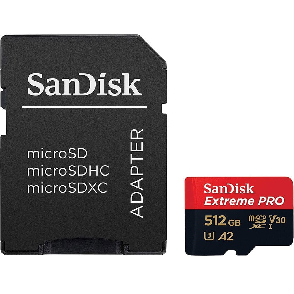 SanDisk Extreme PRO microSDXC 200MB/s UHSI U3 V30 with adapter