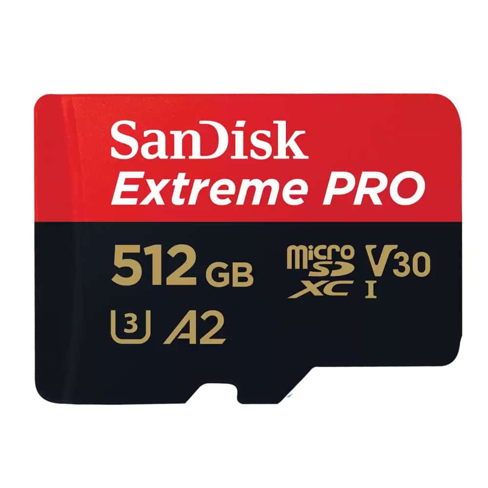 SanDisk Extreme PRO microSDXC 200MBs UHSI U3 V30 with Adapter 512GB