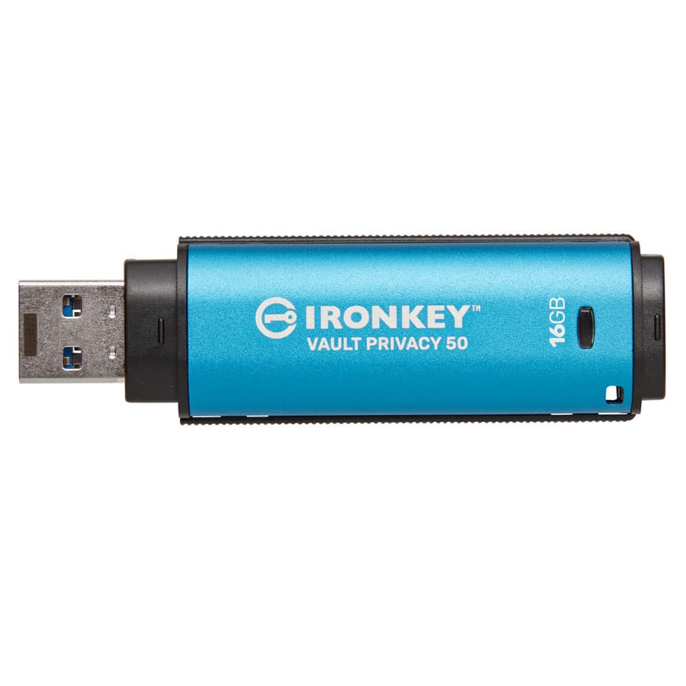 thumbnail image 2 of 16GB Kingston IronKey Locker+ 50 USB 3.2 - AES 256-bit Encrypted DataTraveler Drive 2 of 5