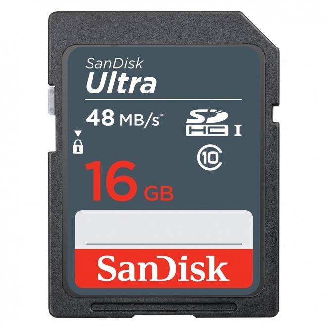 SanDisk Ultra SDHC Memory Card 48MB s UHSI Class 10 16GB