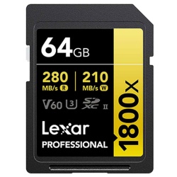 Lexar Professional 1800x SDXC UHS-II Card 64GB