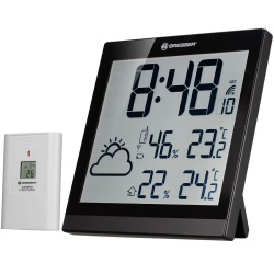 Bresser ClimaTemp JC LCD Weather Clock- Black