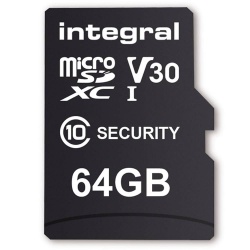 Integral Micro SD Card for Dash Cam Security Cam 4K Video V30 U3 High Endurance card 64GB