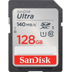 SanDisk Ultra SDXC Memory Card 140MB s UHSI Class 10 128GB