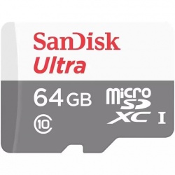 SanDisk Ultra Lite MicroSDXC Class 10 UHS-I 100MB/s Card with adapter- 64GB