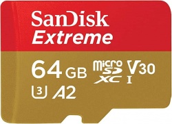 SanDisk Extreme microSDXC 170MBs UHSI U3 V30 no Adapter 64GB