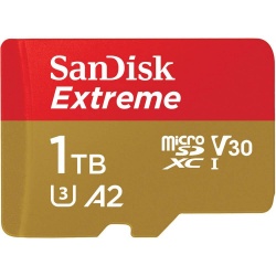SanDisk Extreme microSDXC 190MBs UHSI U3 V30 no Adapter 1TB