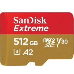 SanDisk Extreme microSDXC 190MBs UHSI U3 V30 no Adapter 512GB