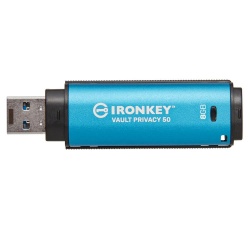 Kingston IronKey Vault Privacy 50 USB Flash Drive XTS AES Encrypted 8GB