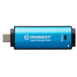 Kingston IronKey Vault Privacy 50 Type-C XTS AES Encrypted USB Flash Drive 64GB