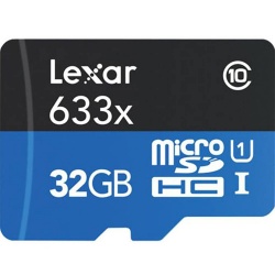 Lexar Micro SDHC Memory Card 95MB s 633X UHSI Class 10 + SD Adap 32GB